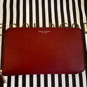 Henry Bendel Safiano Leather Wallet